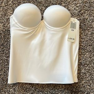 David's Bridal White Strapless Bra